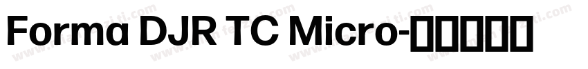 Forma DJR TC Micro字体转换